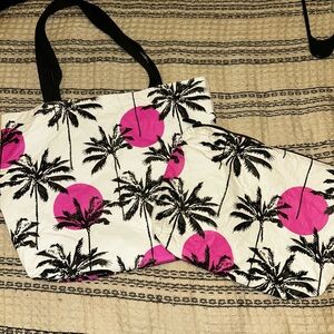 Aloha Collection Reversible Tote and Mid Pouch